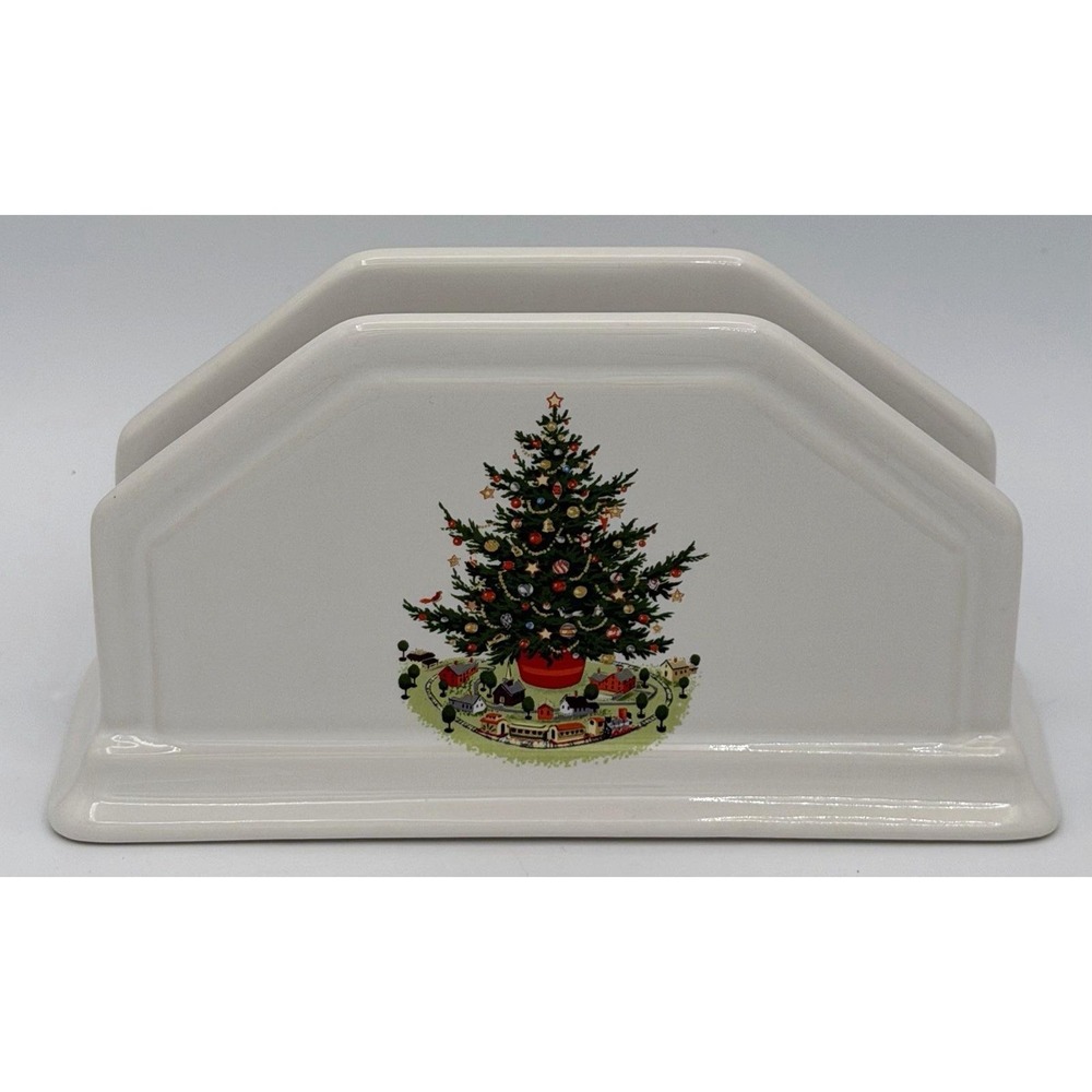Pfaltzgraff Christmas Heritage 7" Napkin Holder Vintage NOS Vintage USA Made